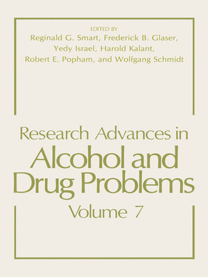 cover image of Research Advances in Alcohol and Drug Problems